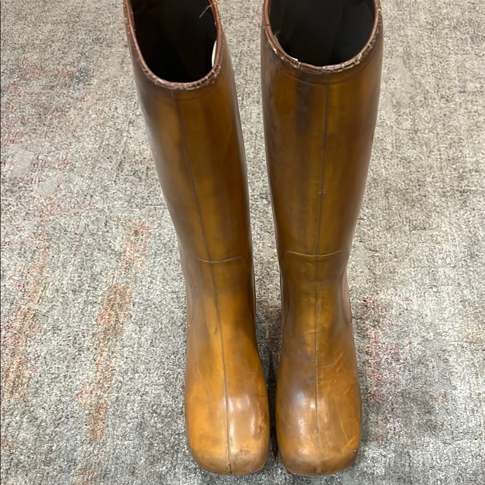 Christian Vermonet-Elegant Tan Women's Designer VINTAGE Winter Boots-